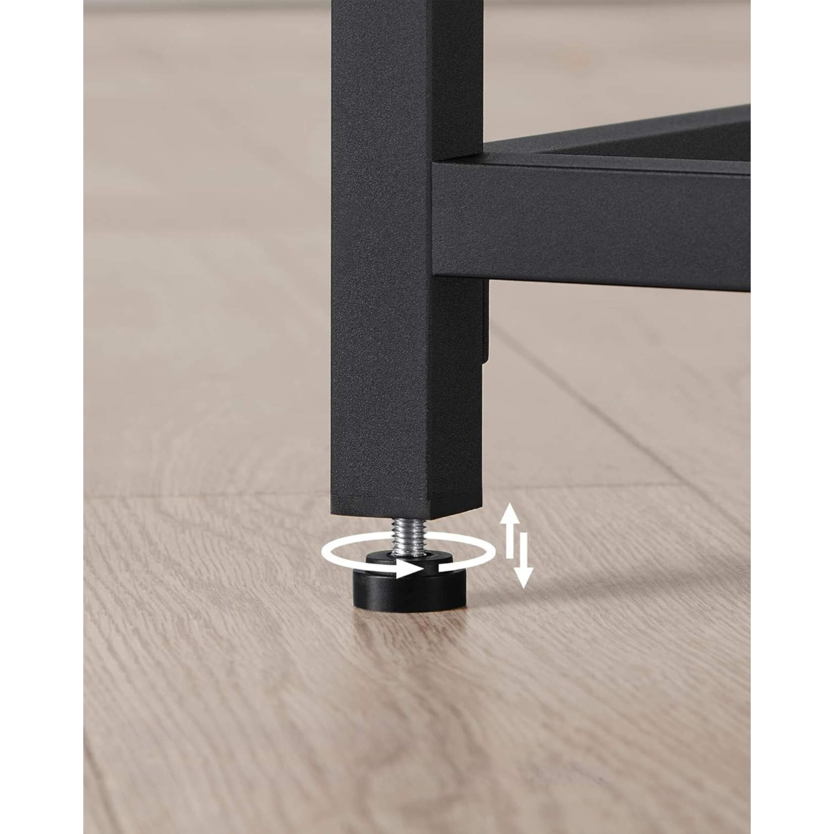 Parya Home Parya Home Compact Desk – Modern computer desk with metal frame, 50 x 100 x 76 cm, black