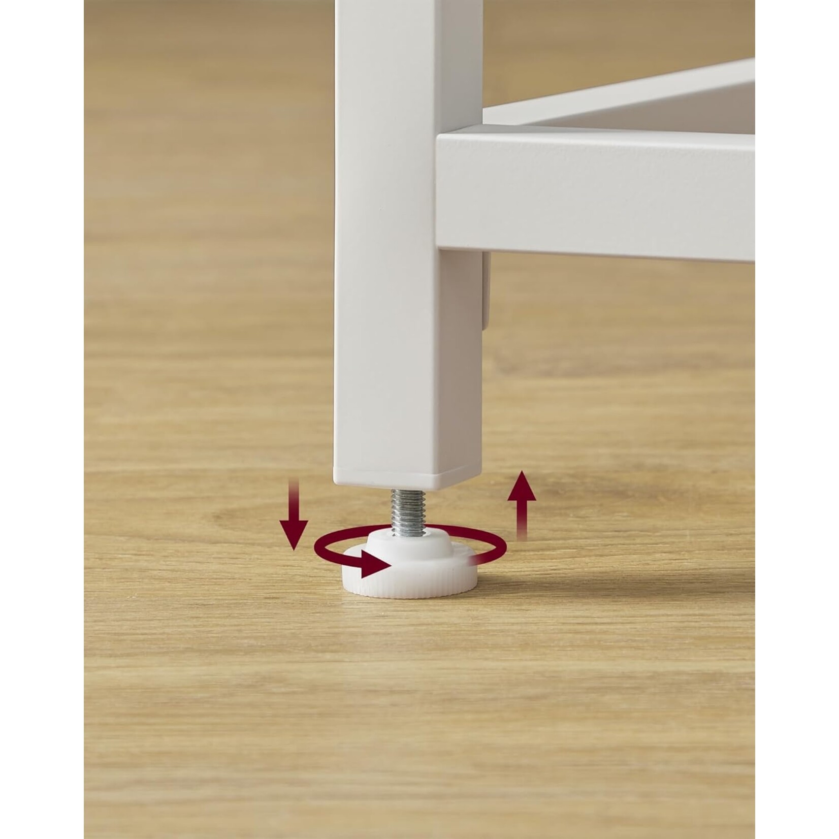 Parya Home Parya Home Compact Bureau – Modern computerbureau met metalen frame, 50 x 100 x 76 cm, ahorn-wit