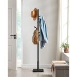 Parya Home Solid Wood Coat Rack, ink black