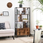 Parya Home Industriële Boekenkast, vintage bruin-zwart