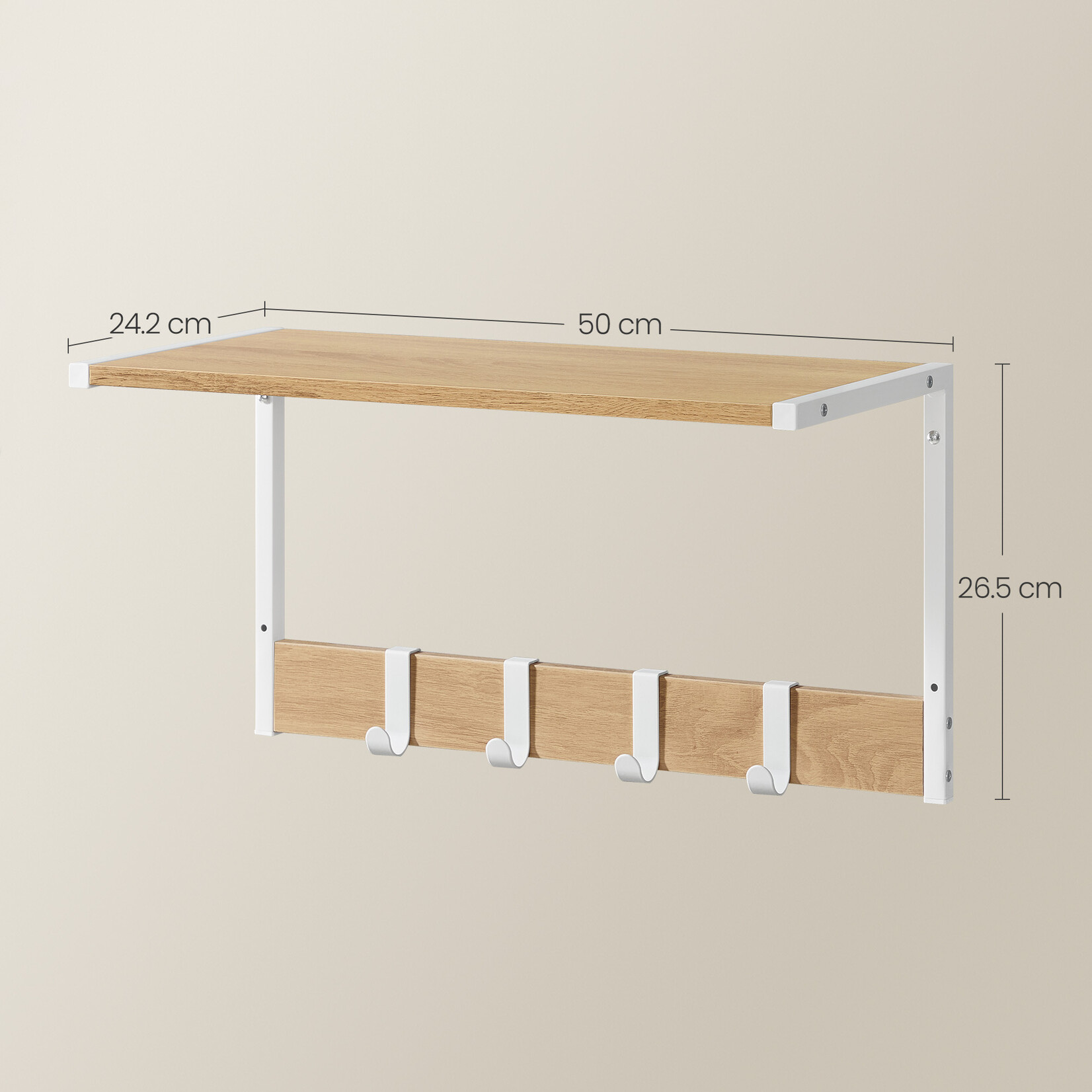 Bobbel Home Stylish Wall Shelves by Bobbel Home - Set of 2 - Natural White