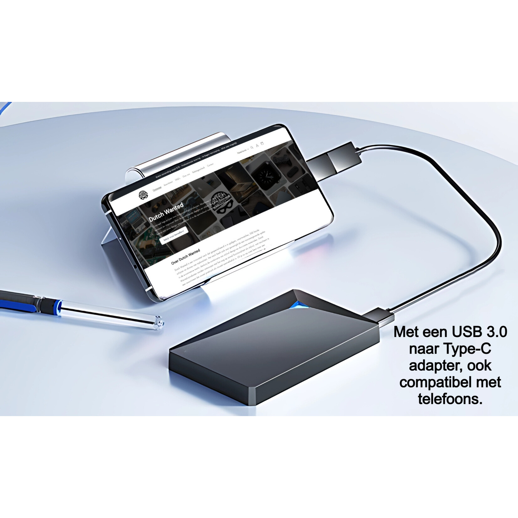 Dutch Wanted Dutch Wanted  Space Draagbare Externe Harde Schijf -320GB aan Solide State Opslag - Plug and play - Portable storage - Opslag extern pc of laptop - USB 3.2 - Harde schijf expansion