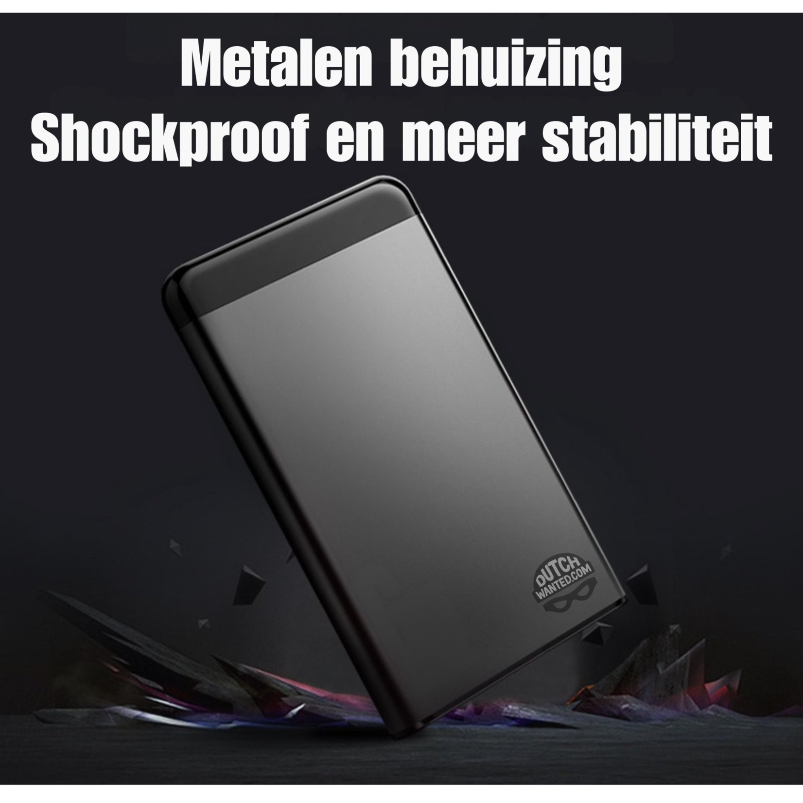 Dutch Wanted Dutch Wanted Eaget Draagbare SSD Externe Harde Schijf - 1000GB aan Solide State Opslag - Plug and play - Portable storage - Opslag extern pc of laptop - USB 3.2 - Harde schijf expansion