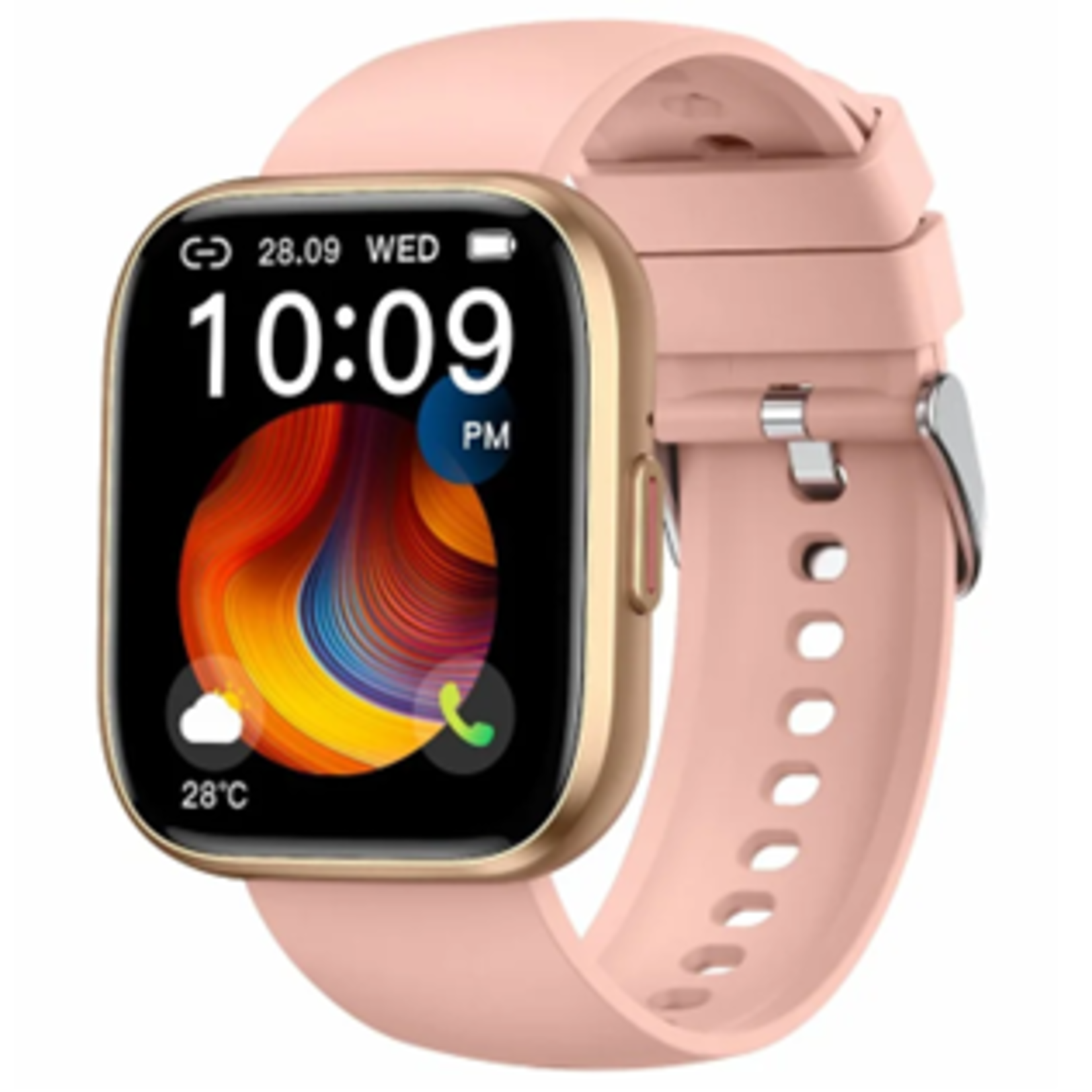 Parya Parya Smartwatch Activity Tracker – Roze – Hartslag, Bloeddruk, Stappenteller, Meldingen & IP67 – iOS & Android – 14 Dagen Standby