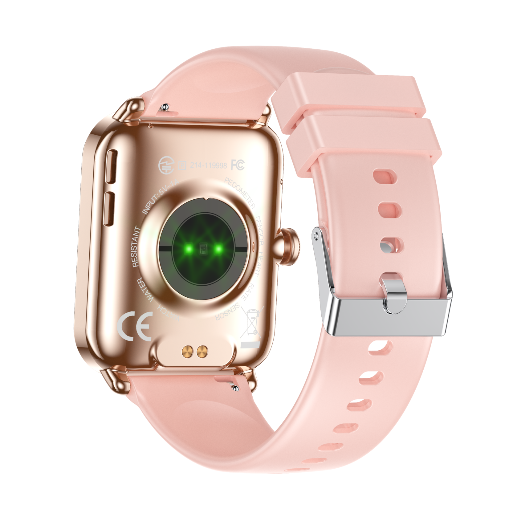 Parya Parya Smartwatch Activity Tracker – Roze – Hartslag, Bloeddruk, Stappenteller, Meldingen & IP67 – iOS & Android – 14 Dagen Standby