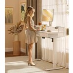Parya Home Elektrisch Verstelbaar Bureau 120 x 54 cm – Wit – Met 2 Lades, Monitorstandaard, Toetsenbordlade, LED-verlichting & 3 Geheugenstanden