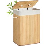 Bobbel Home Bamboe Wasmand - Opvouwbare Opbergmand - 72 Liter - 40 x 30 x 60 cm