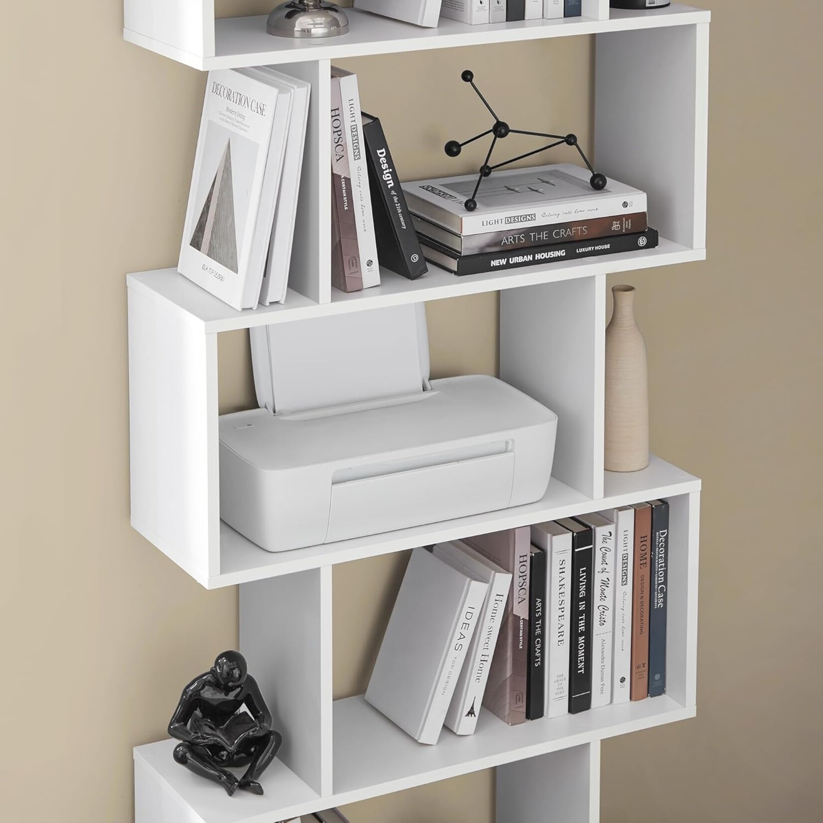 Bobbel Home Wooden Bookcase - 6 Levels - Standard Shelf - Freestanding Bookcase - Bookcases