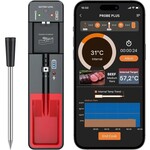 Dutch Wanted Dutch Wanted - Vleesthermometer Draadloos met App - BBQ Thermometer met Bluetooth - Oventhermometer - BBQ accesoires - RVS