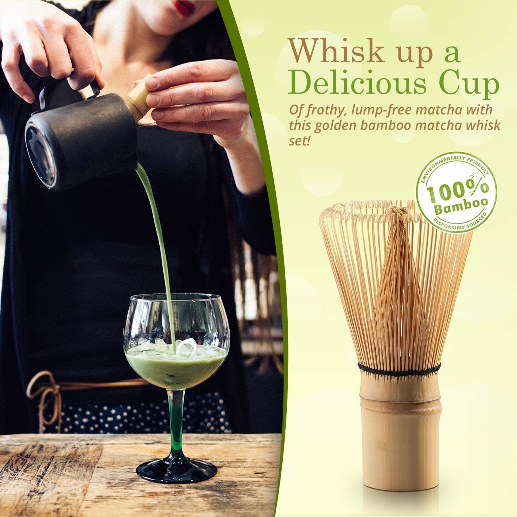 Parya Parya – Matcha Whisk Set – 3-Piece – Bamboo Whisk – Chashaku Scoop – Matcha Spoon – Handmade – For Matcha Tea – Gift Packaging