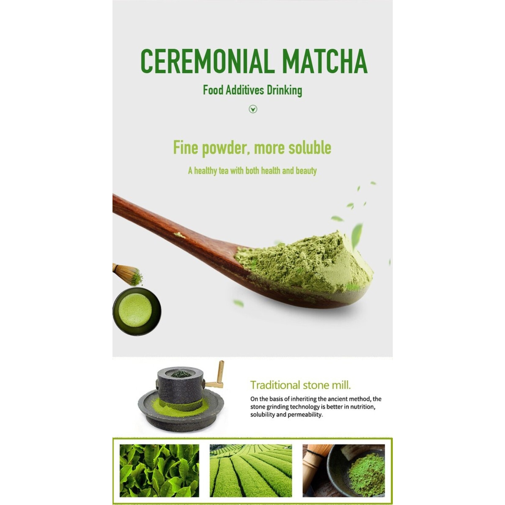 Matcha Tea - Japanese Green Tea Powder - Starter Set - 100 grams - Matcha Latte