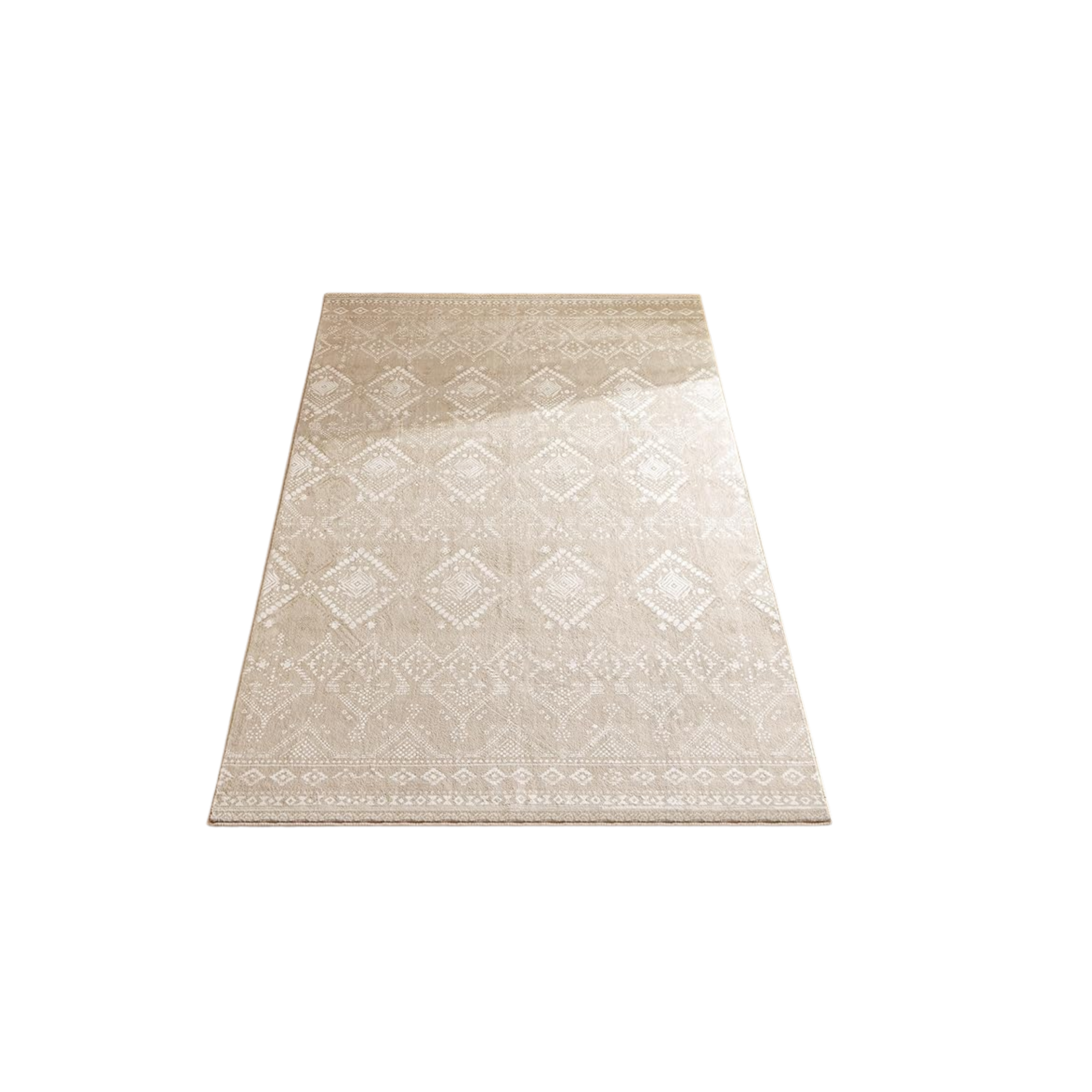Parya Home Rug 120 x 170 cm – Parya Home – Non-slip Carpet for Living Room and Bedroom – Machine Washable – Boho Style – Cappuccino Beige