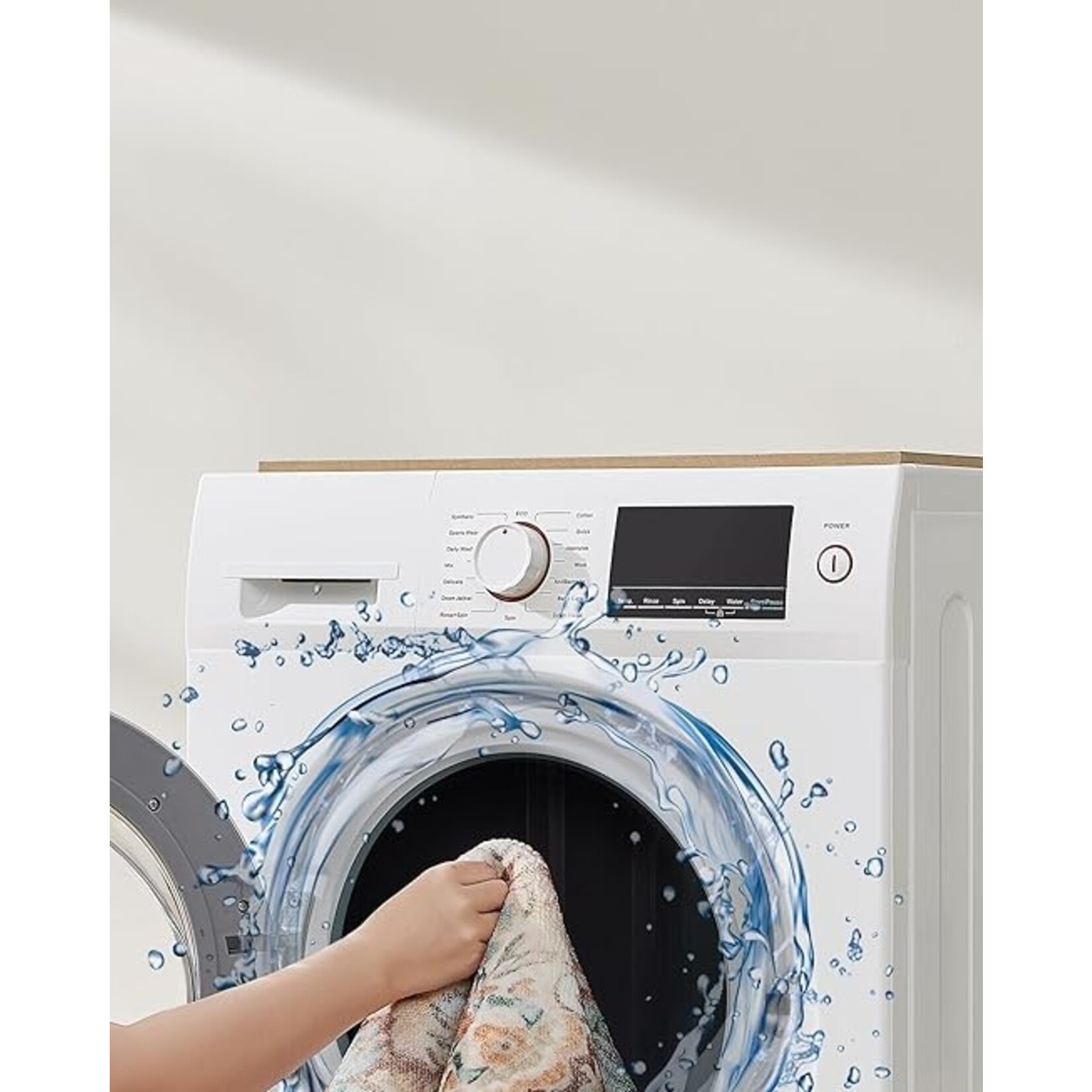 Parya Home Vloerkleed 120 x 170 cm – Parya Home – Antislip Tapijt voor Woonkamer en Slaapkamer – Machinewasbaar – Boho Stijl – aquablauw