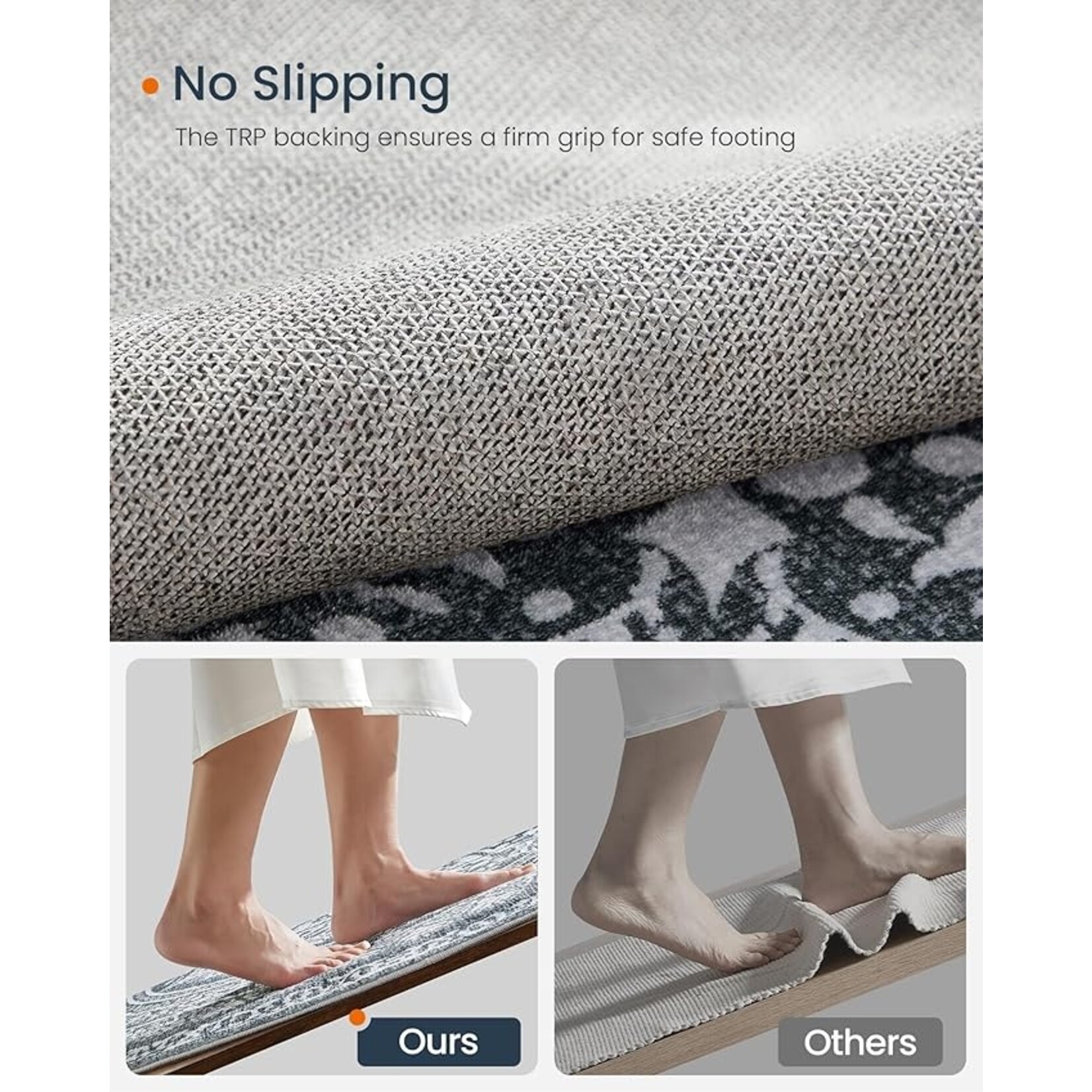 Parya Home Parya Home Rond Vloerkleed Diameter 120 cm – Antislip Tapijt – Voor Woonkamer, Slaapkamer, Onder Fauteuil – Machinewasbaar – Boho Stijl – Antraciet grijs