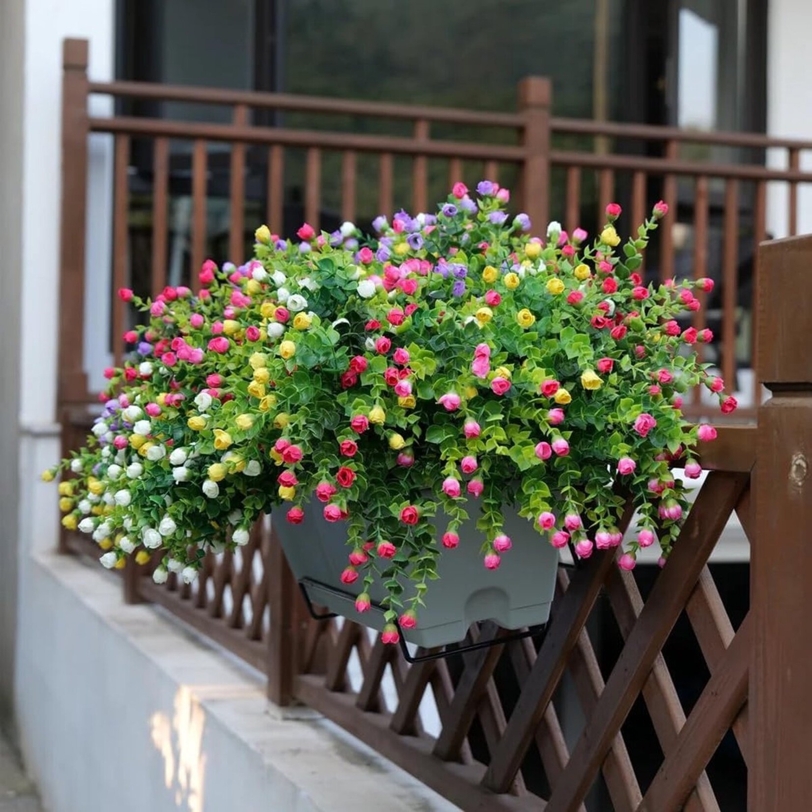6 bundels kunstbloemen - balkon, kunstbloemen - weerbestendig