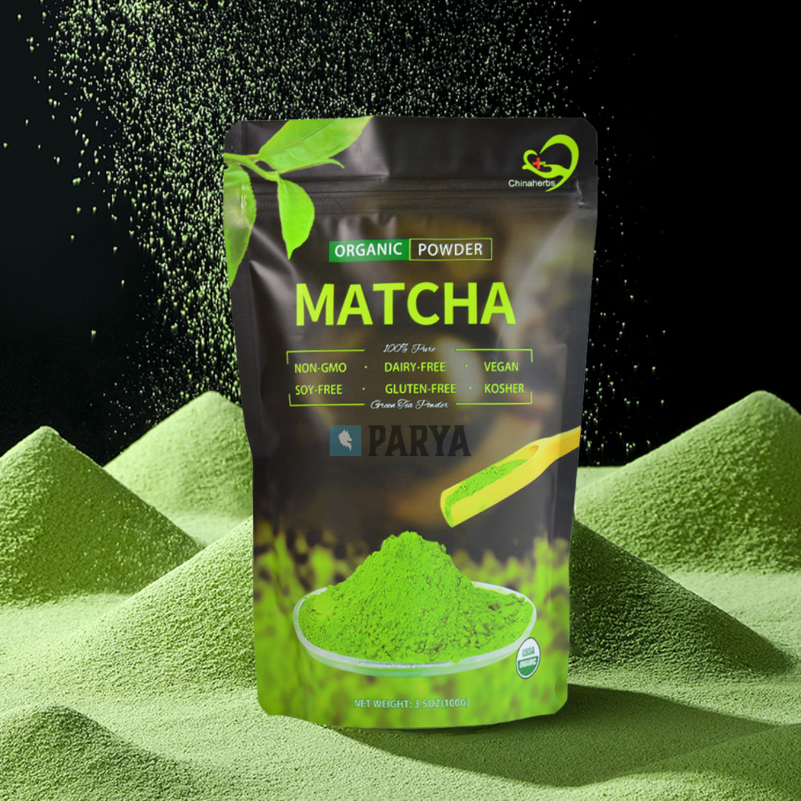 Parya Matcha Powder - 100 grams - Rich in Antioxidants - Matcha Powder - Green Tea - Matcha Tea - Matcha Latte - Matcha Coffee