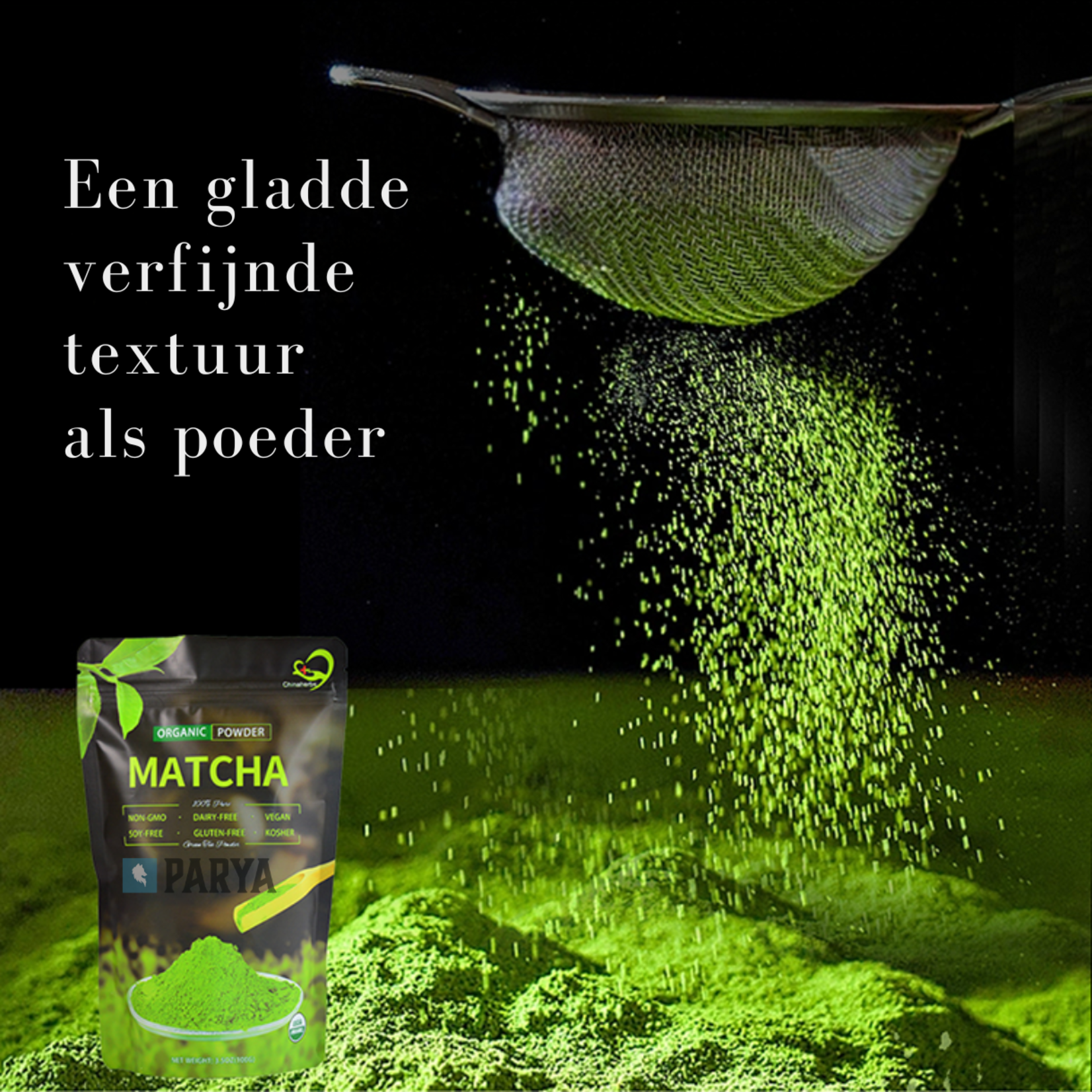 Parya Matcha Powder - 100 grams - Rich in Antioxidants - Matcha Powder - Green Tea - Matcha Tea - Matcha Latte - Matcha Coffee