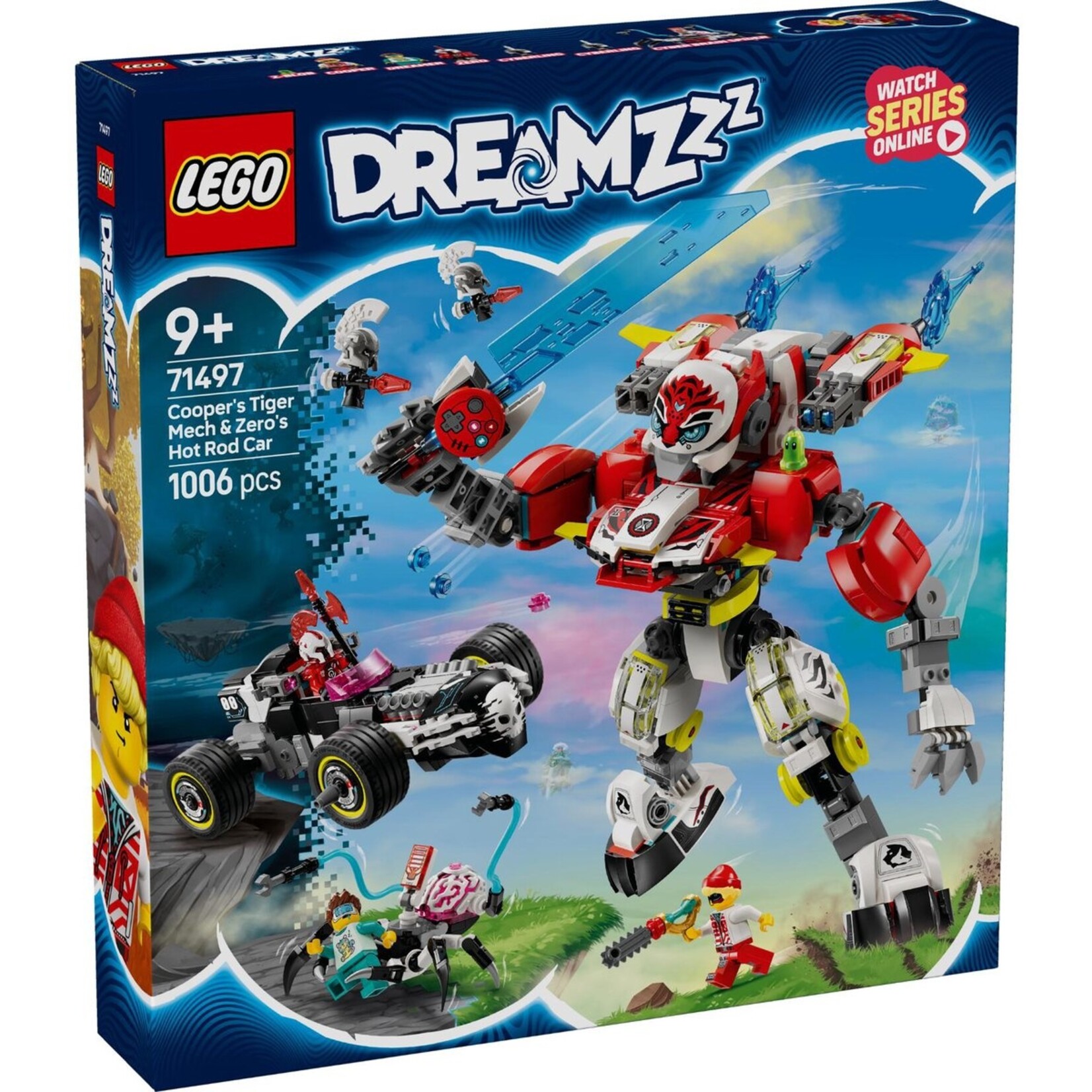 LEGO LEGO DREAMZzz™ Coopers tijgermecha en Zero's hot rod auto - 71497