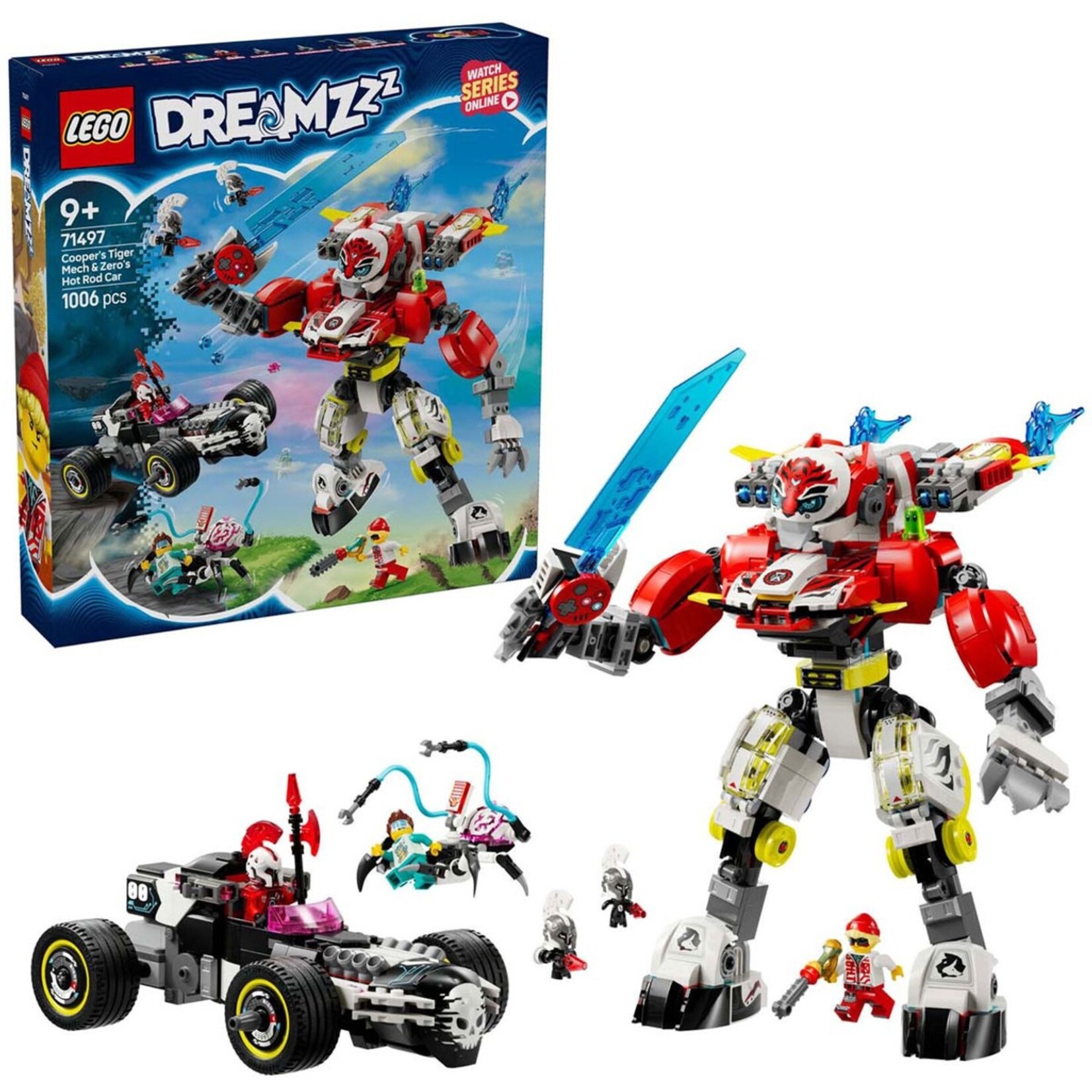 LEGO LEGO DREAMZzz™ Coopers tijgermecha en Zero's hot rod auto - 71497