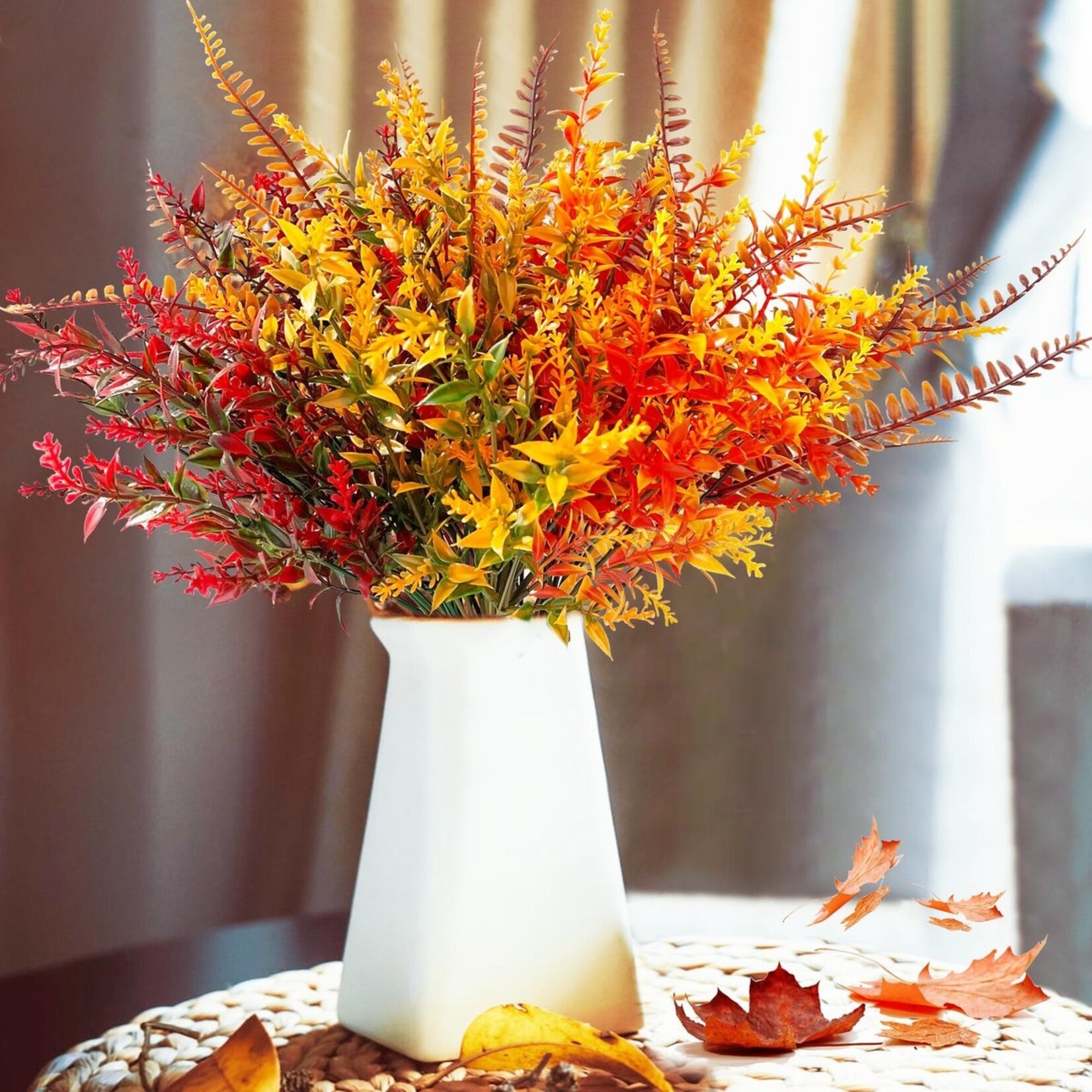 Bobbel home - Autumn bouquet - 8 bundles of artificial flowers - balcony - weather-resistant artificial flowers - outdoor - Artificial flowers - UV-resistant