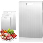 Dutch Wanted Dutch Wanted - Stainless steel  Cutting board - Cutting boards - Dishwasher safe - Rust-free steel - Cutting Boards - Set of 3