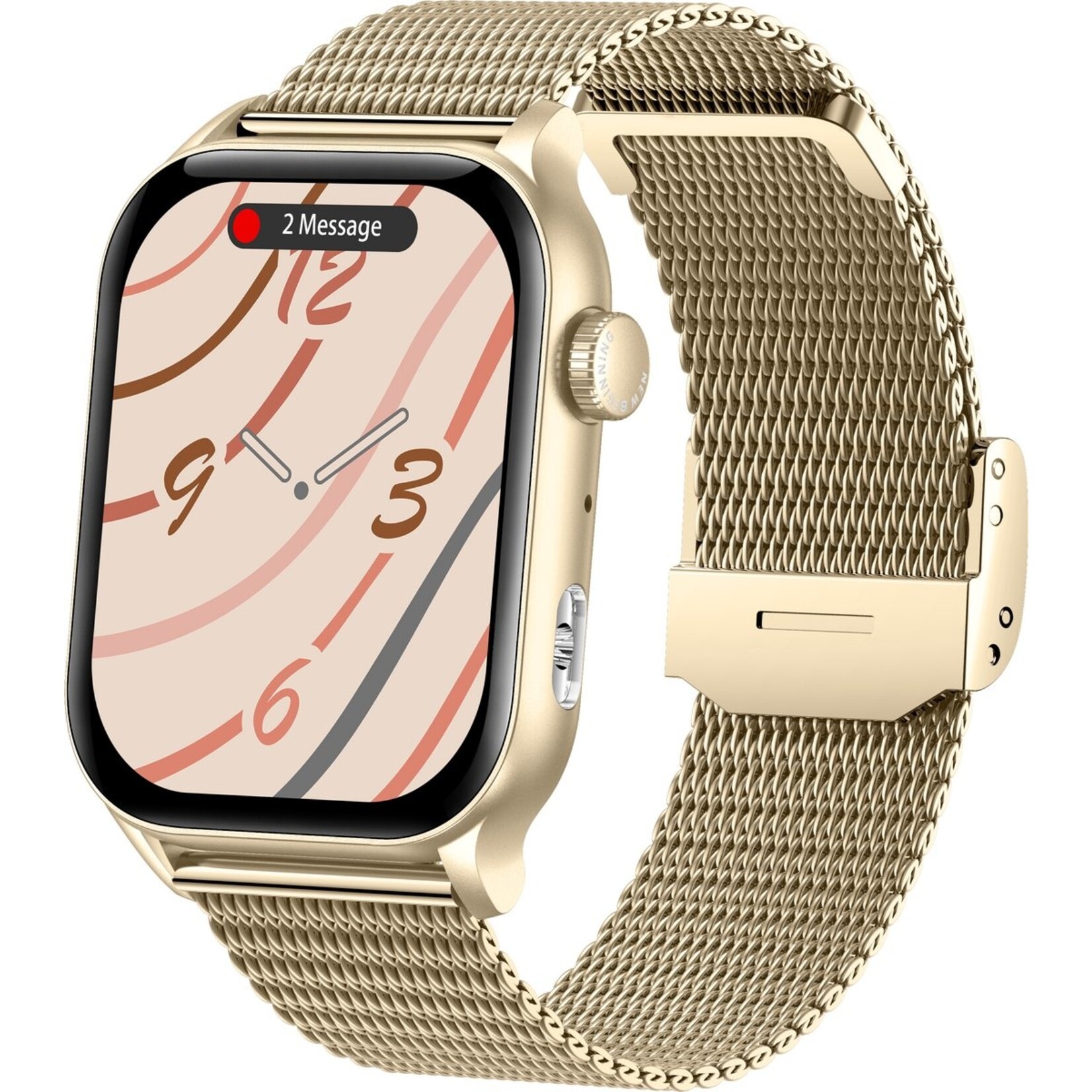 Parya Parya Official gold smartwatch with pedometer