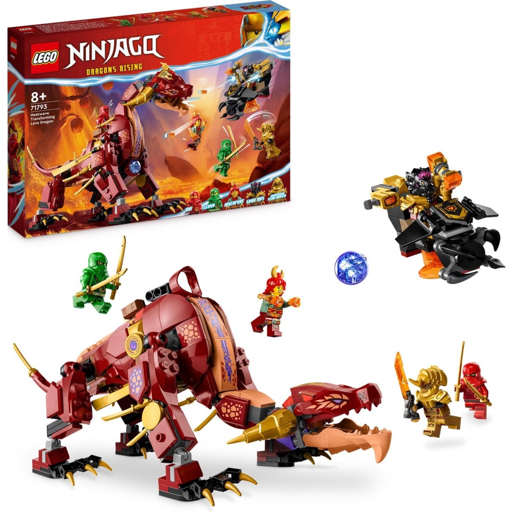 LEGO LEGO NINJAGO Heatwave Transformerende Lavadraak Draken Speelgoed - 71793