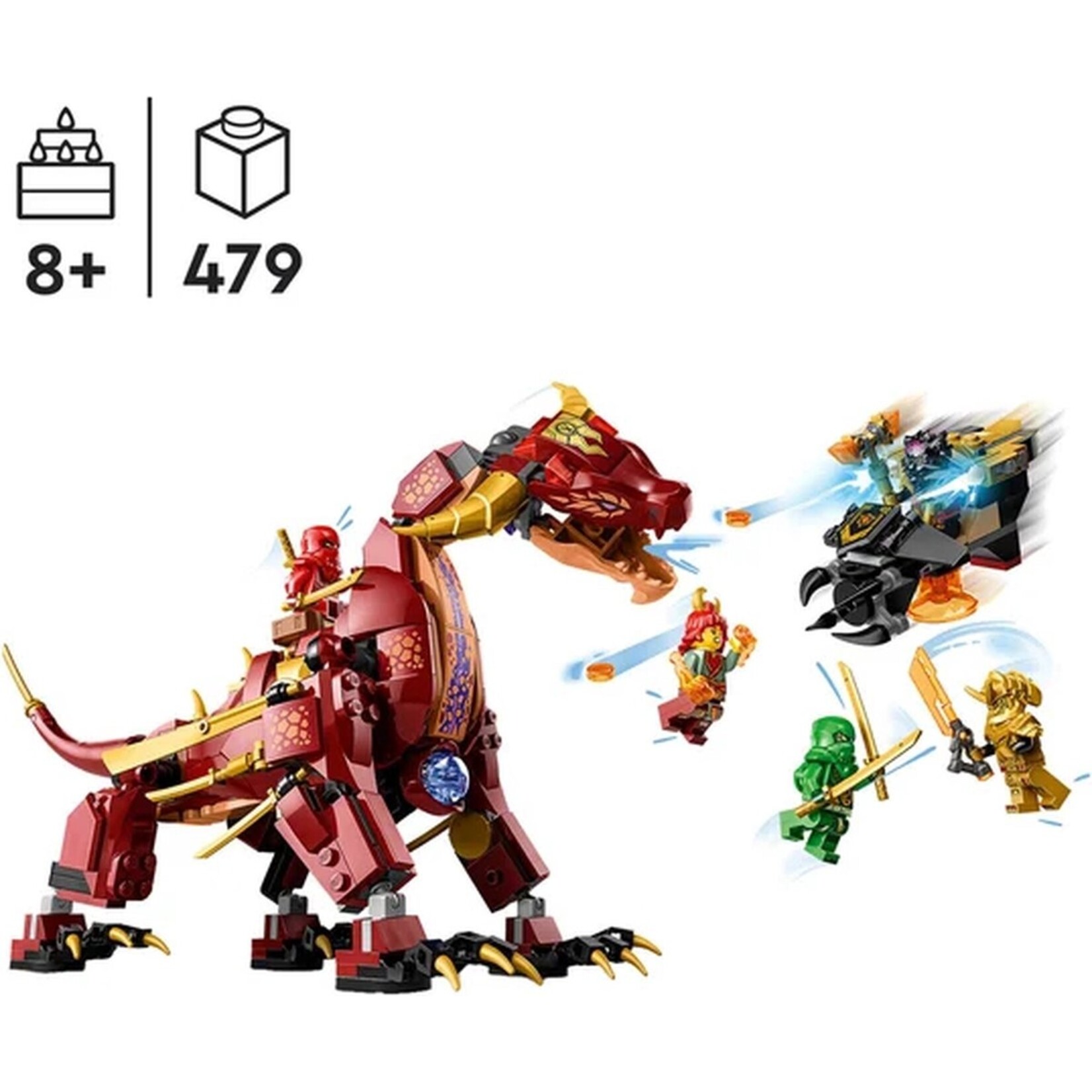 LEGO LEGO NINJAGO Heatwave Transforming Lava Dragon Dragon Toys - 71793