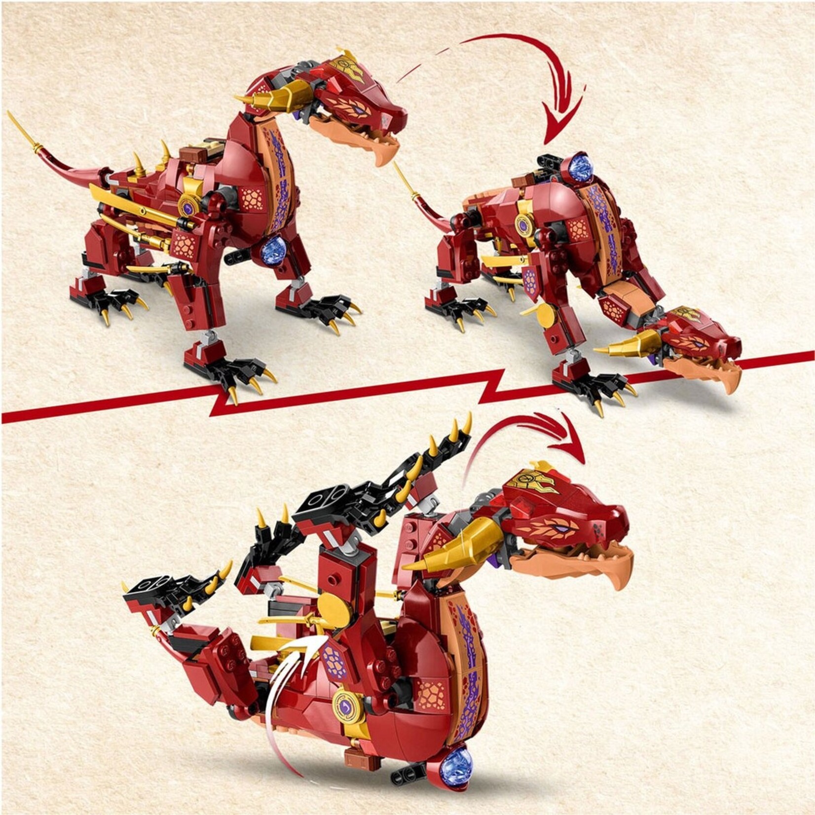 LEGO LEGO NINJAGO Heatwave Transforming Lava Dragon Dragon Toys - 71793