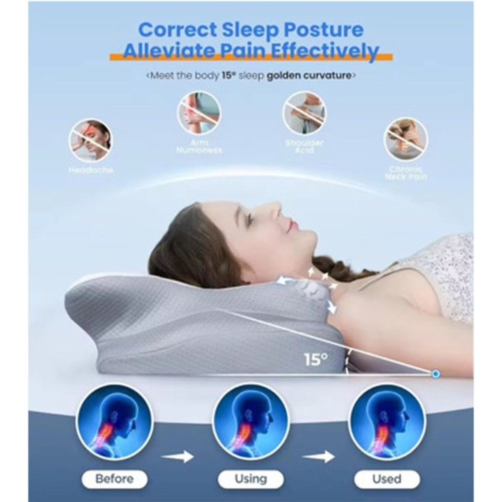 Breathable Pillow - Butterfly Pillow - Anti-Snoring - CPAP Pillow ✓ Orthopaedic Memory Foam Neck Pillow - Ergonomic Butterfly Sleep Pillow - Cervical Pillow - Memory Foam for Neck Problems - Comfortable Bed Pillow - Breathable Pillow Apnoea