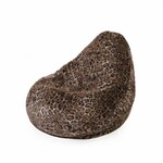 Drop & Sit - compact beanbag - leopard print - dark brown