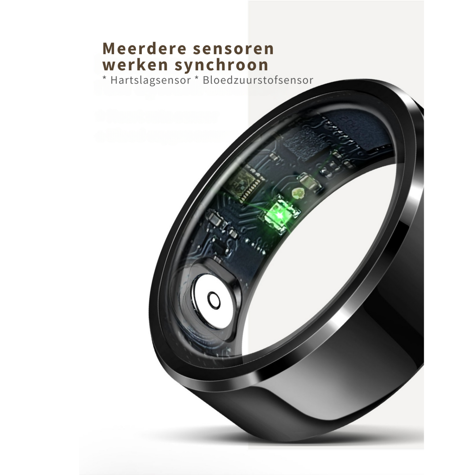 Parya – Smart Ring - Europese ringmaat 62- Waterdicht – Slaapmonitor – Hartslagmeter - SpO2 Monitor - Dagelijkse Activiteitstracking - Mobiele App – Zwart