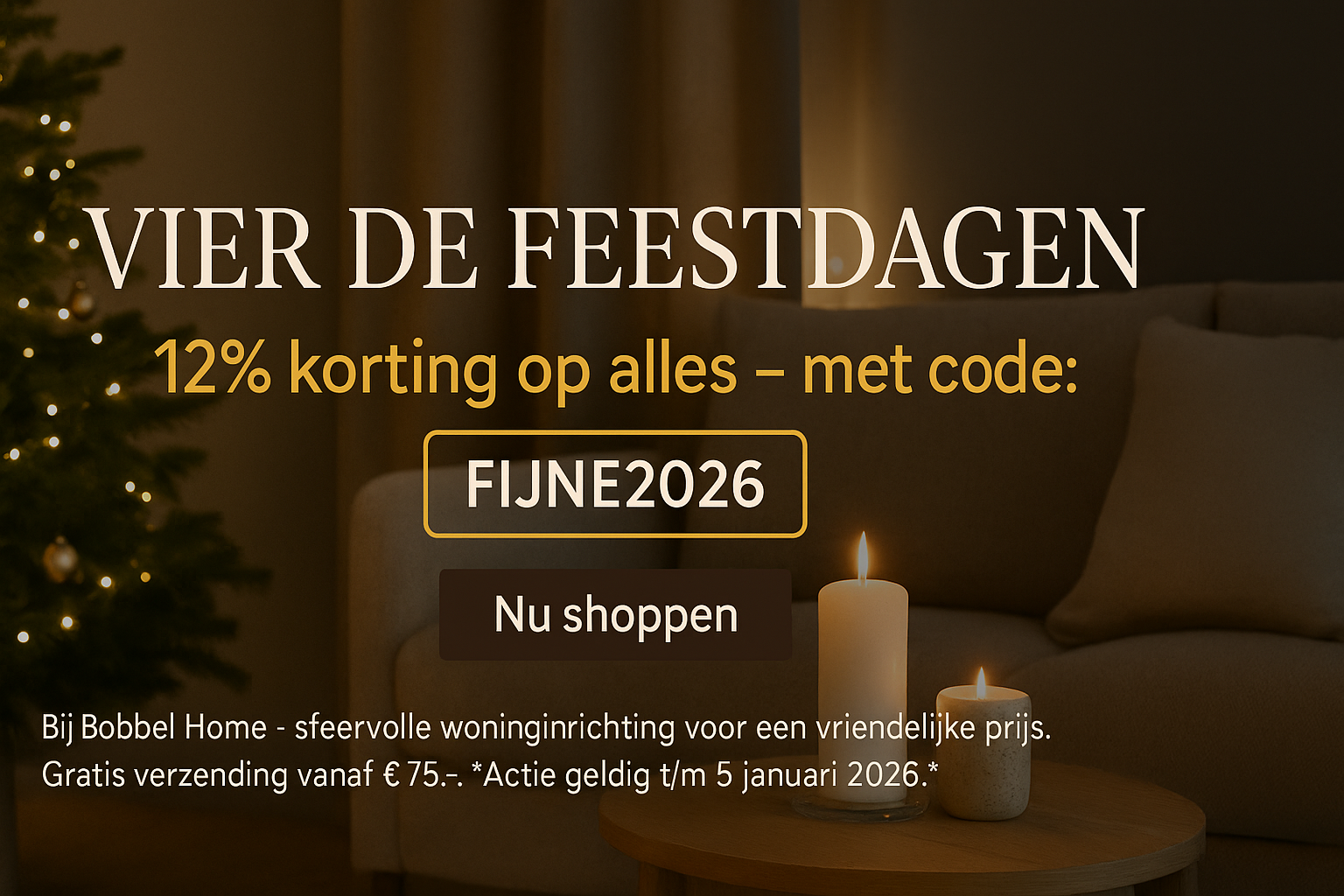 Vier de feestdagen met Bobbel Home – sfeervol wonen en stijlvolle cadeaus
