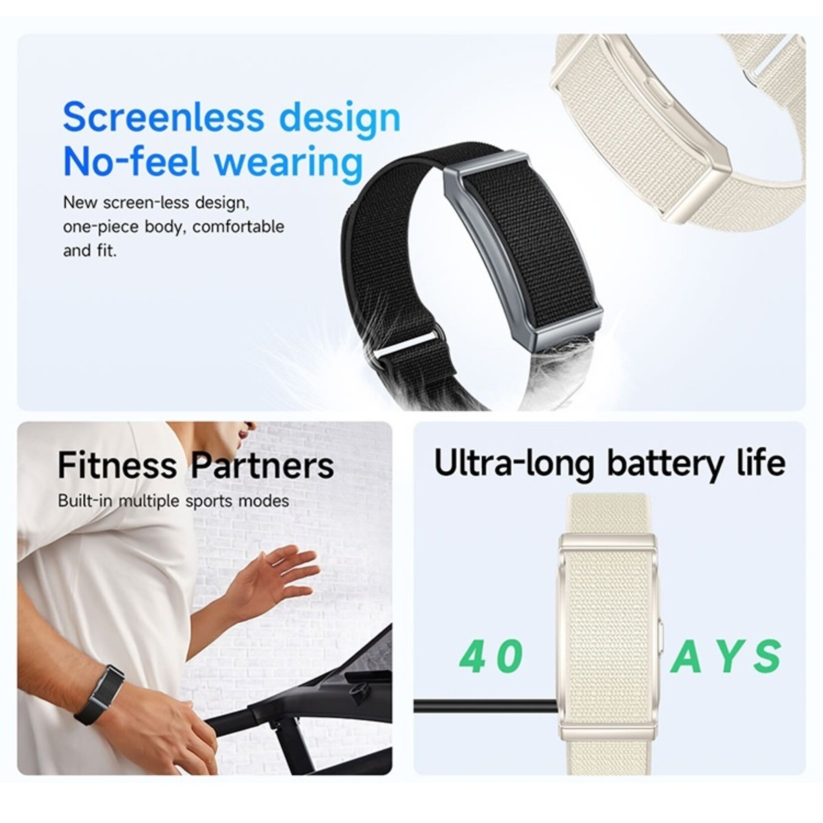 Parya Dutch Wanted 2025 Schermloze Fitness Armband – GPS Tracker, Stappenteller & Slaapmonitor