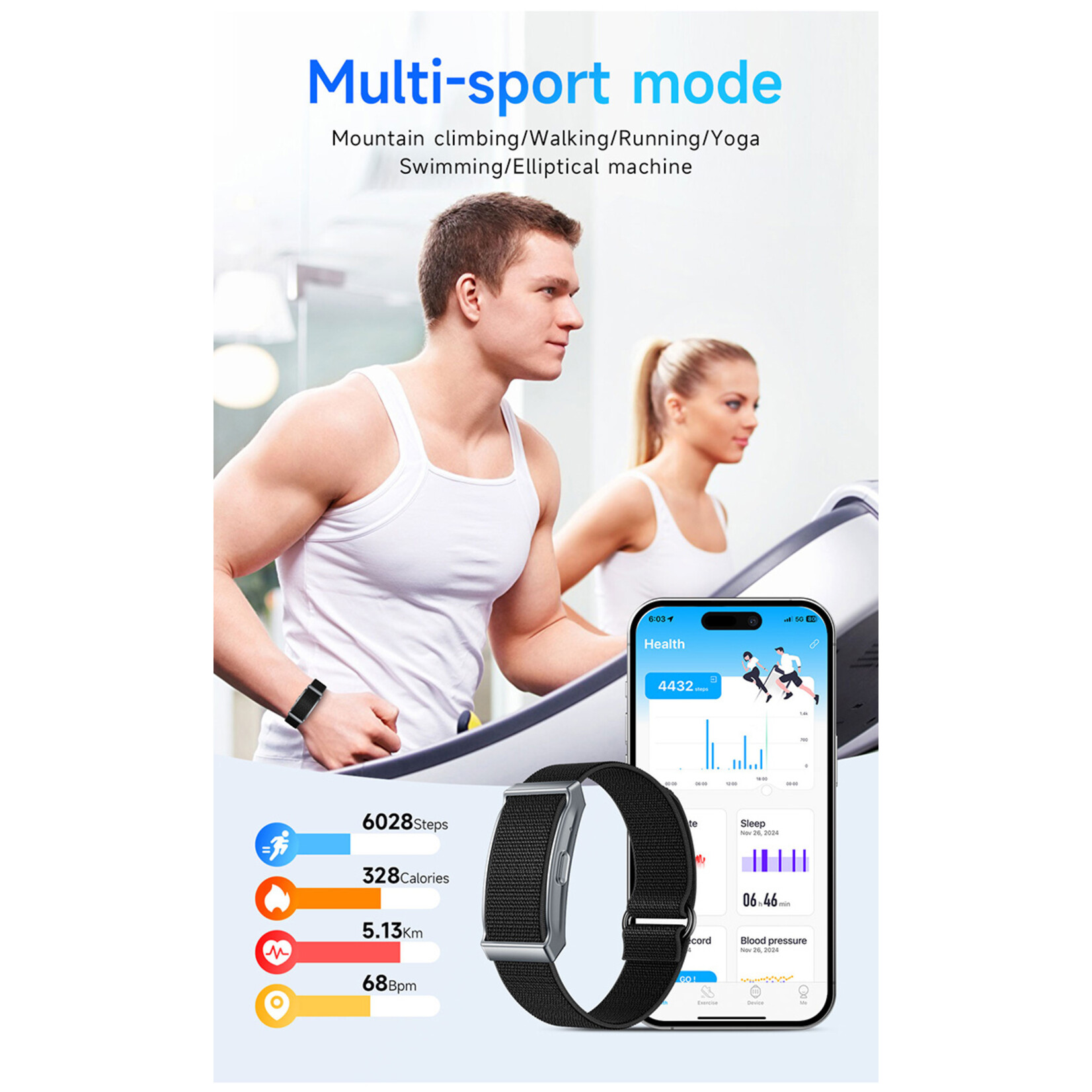 Parya Dutch Wanted 2025 Screenless Fitness Wristband – GPS Tracker, Pedometer & Sleep Monitor