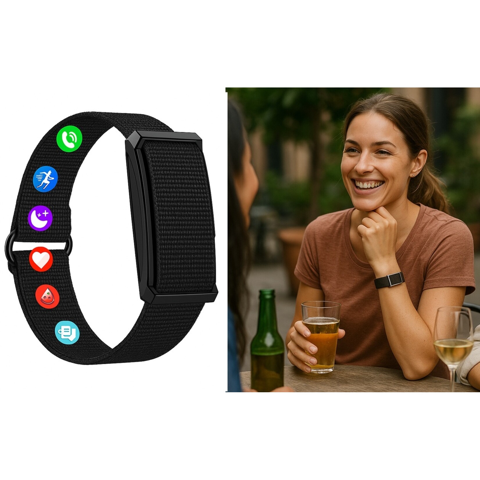 Parya Dutch Wanted 2025 Schermloze Fitness Armband – GPS Tracker, Stappenteller & Slaapmonitor