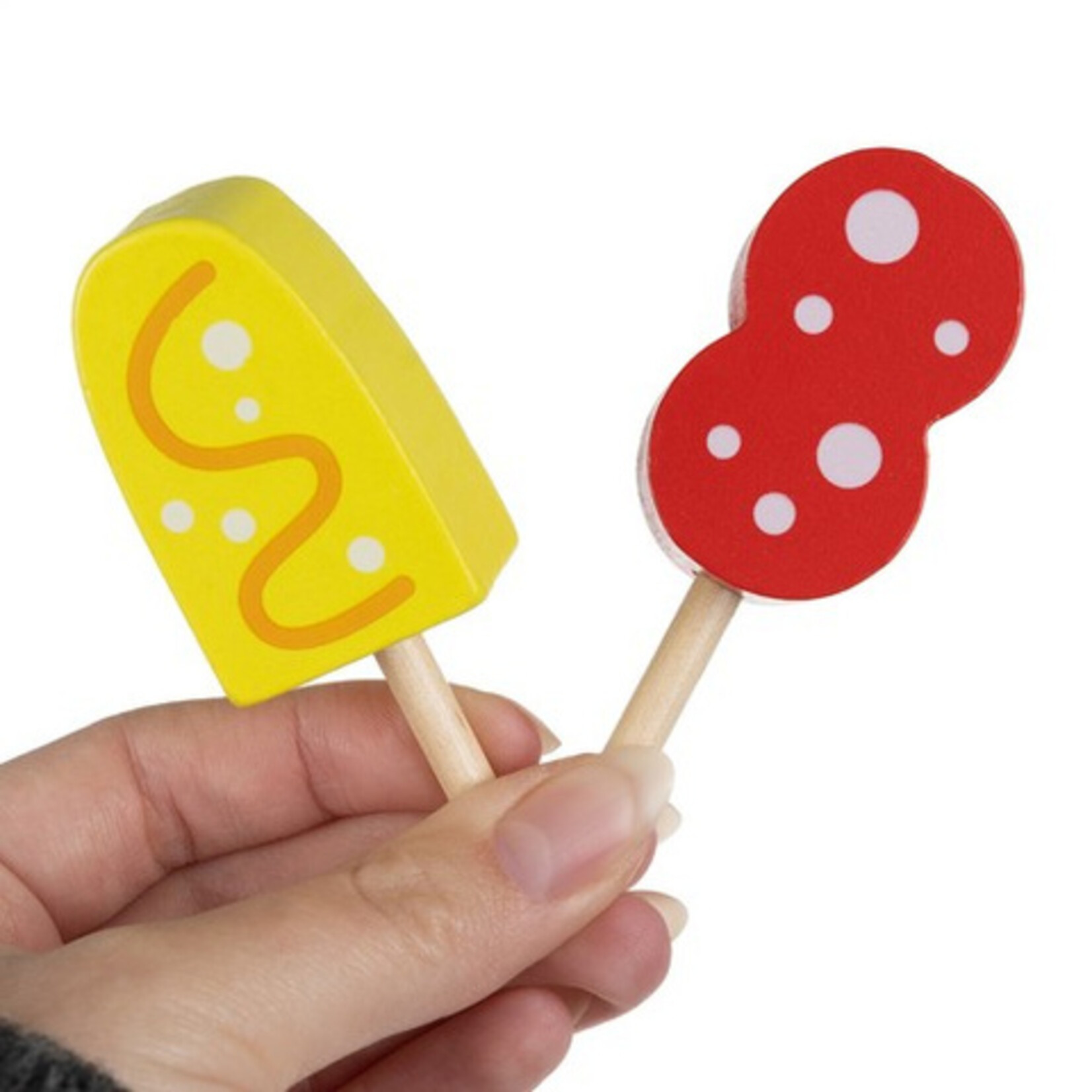 Bobbel Home Bobbel Home - Houten ijs set - ijs set Speelgoed - Kinder ijs set - Houten Speelgoed - Kinder speelgoed  - 32 Delig - Rollenspel Speelgoed Kinderen 3+