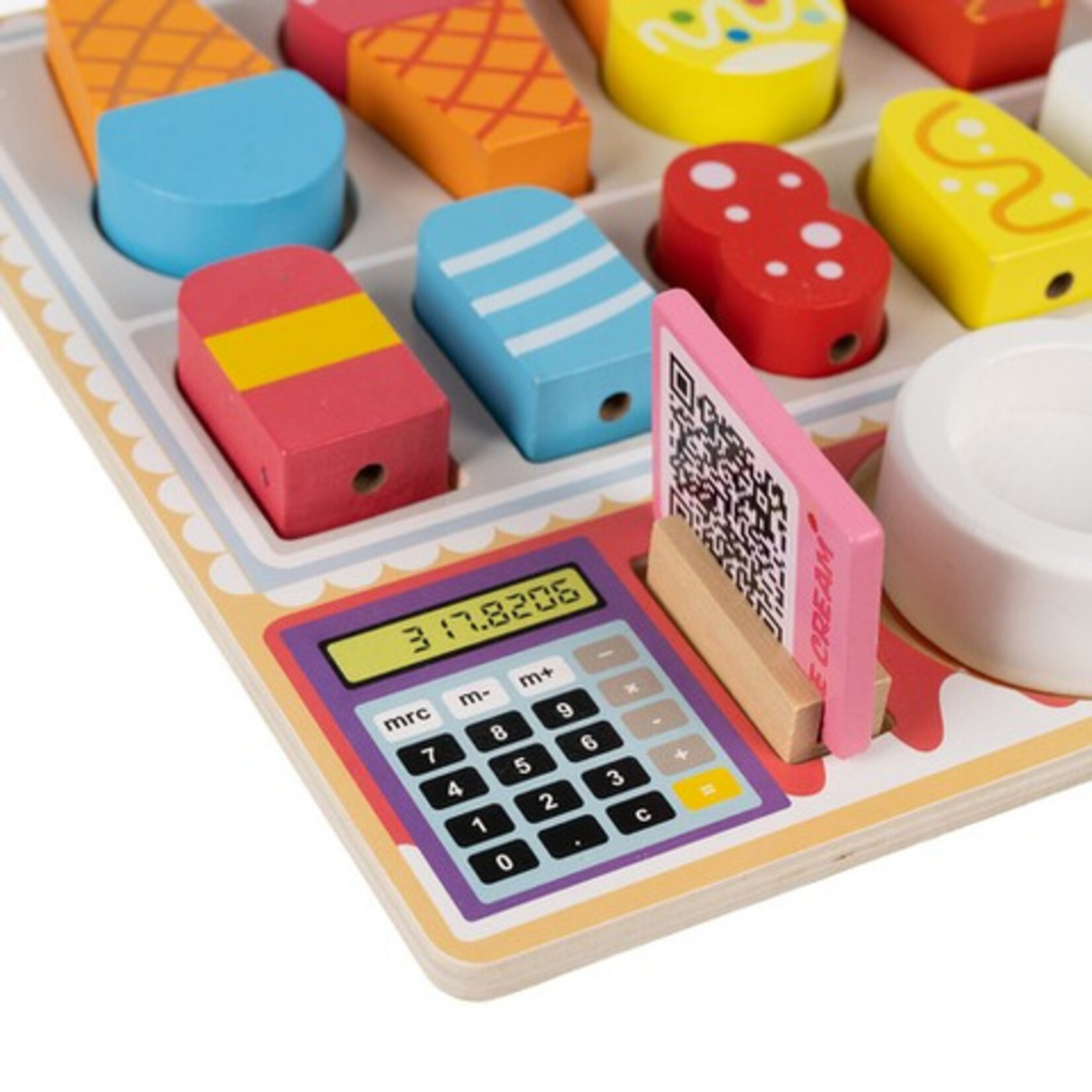 Bobbel Home Bobbel Home - Wooden ice cream set - Ice cream set Toys - Children's ice cream set - Wooden Toys - Children's toys  - 32 pieces - Role-playing Toys Children 3+