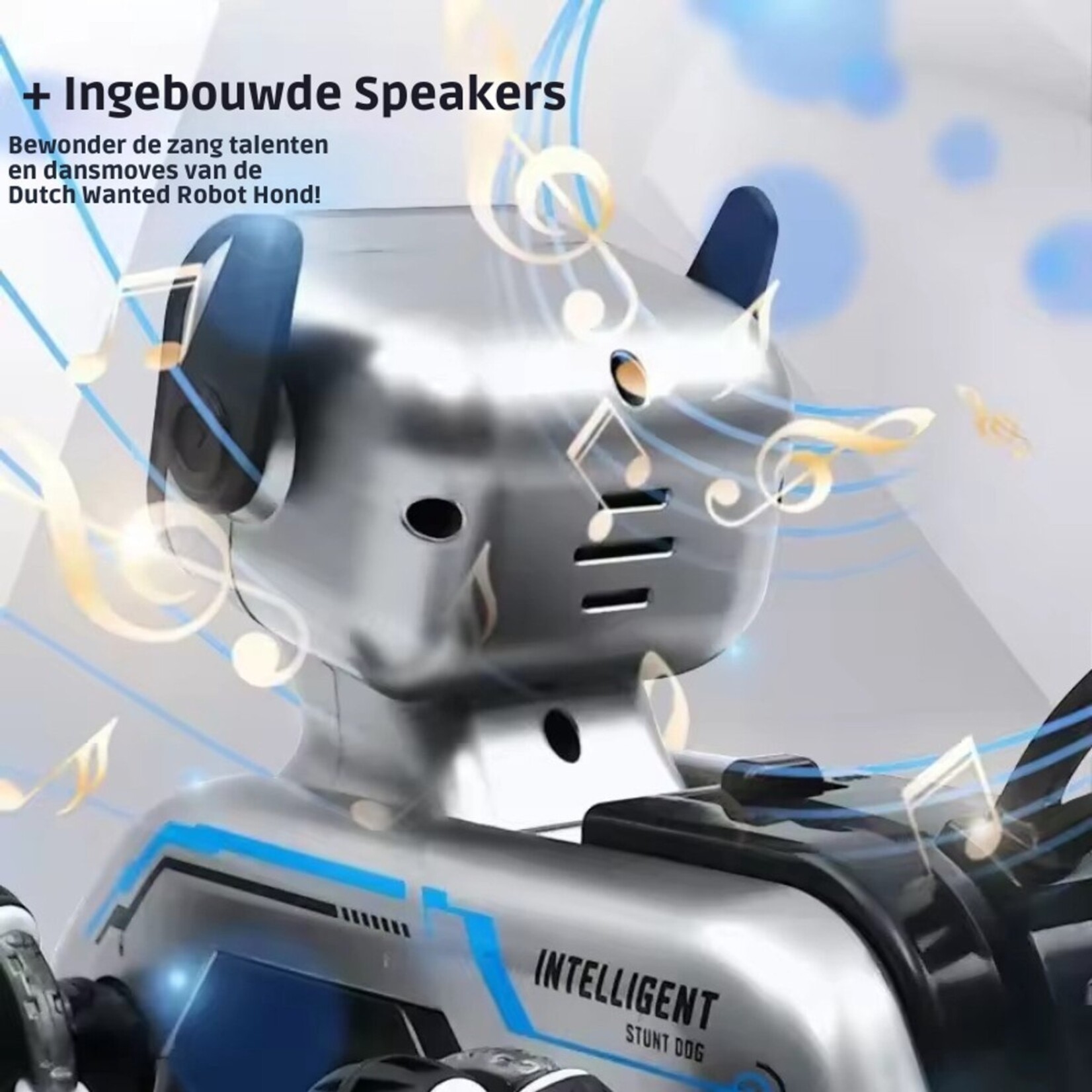 Dutch Wanted - Robot Dog - Remote-Controlled Dog - Interactive Dog - Rechargeable - With Remote Control