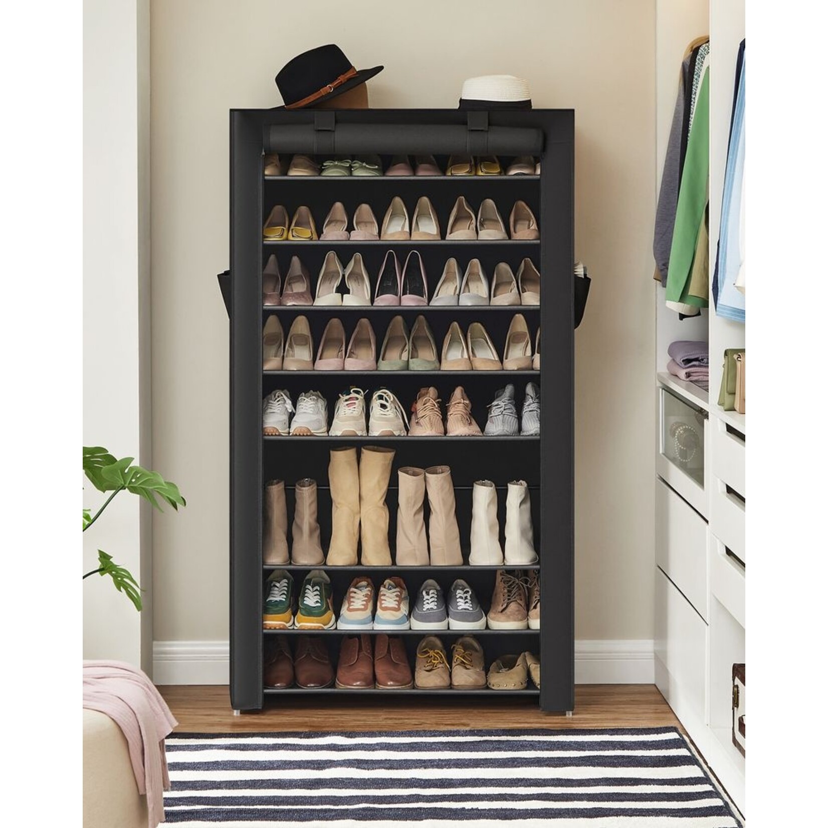 Bobbel Home Bobbel Home Shoe Cabinet with 3-Tier Open Storage – Stable Shoe Rack 60 × 25 × 70 cm