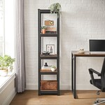 Bobbel Home Bobbel Home Industriële 5-Laags Verstelbare Opbergkast – Stijlvol & Sterk 37 × 37 × 150 cm