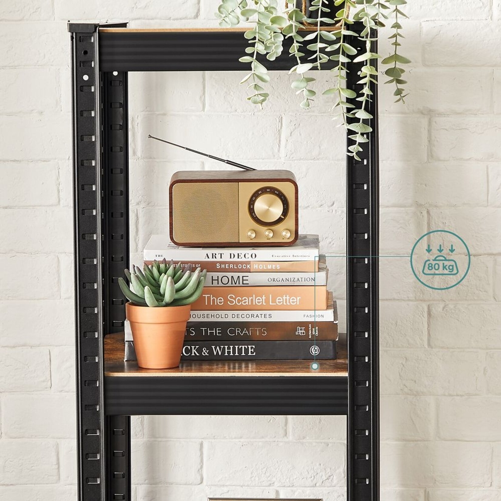 Bobbel Home Bobbel Home Industrial 5-Tier Adjustable Storage Cabinet – Stylish & Strong 37 × 37 × 150 cm