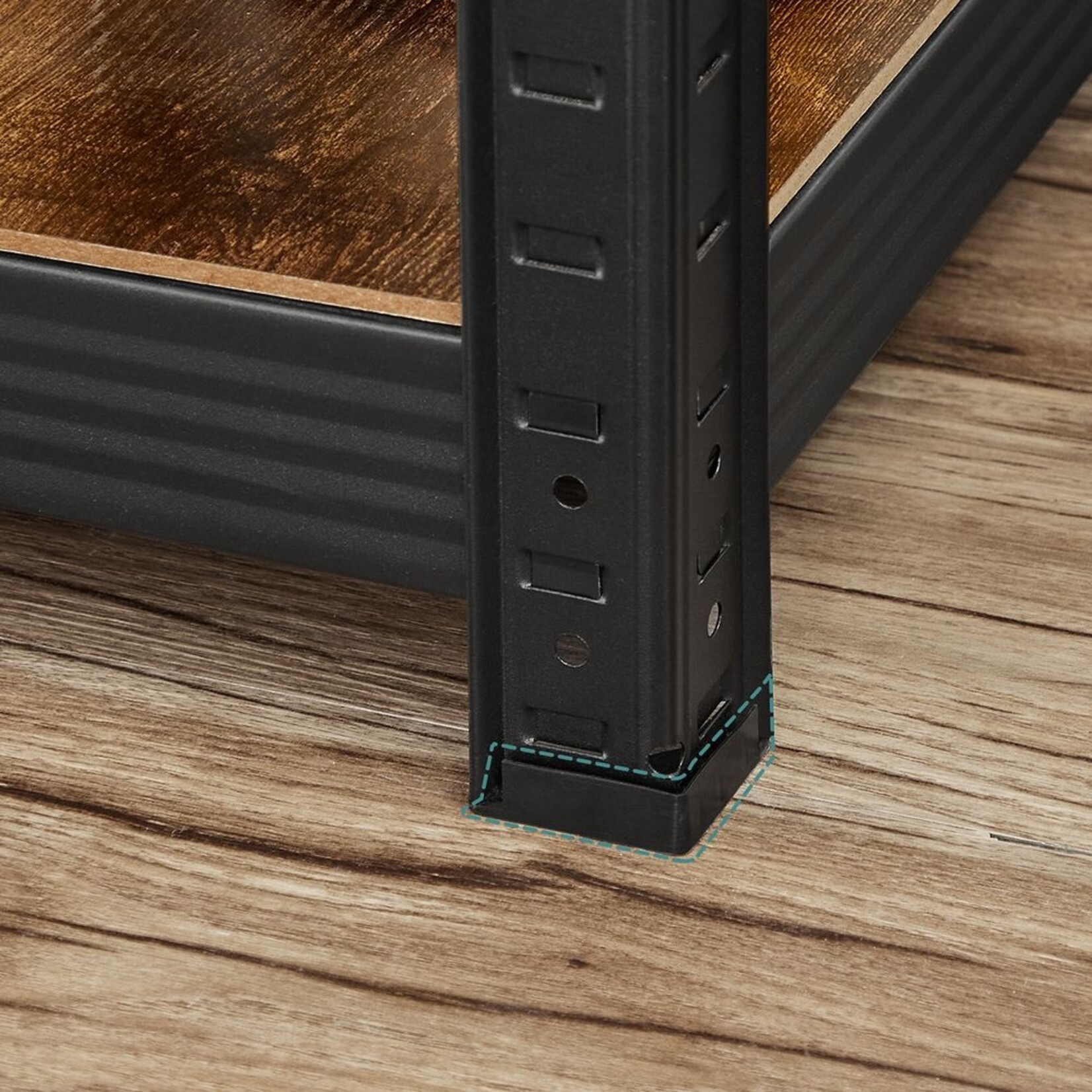 Bobbel Home Bobbel Home Industriële 5-Laags Verstelbare Opbergkast – Stijlvol & Sterk 37 × 37 × 150 cm