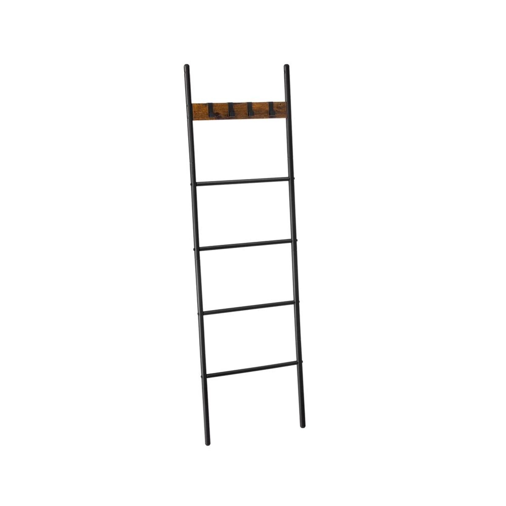 Bobbel Home Bobbel Home Industrial Towel & Ladder Rack With 5 Levels, 4 Hooks – 44 × 160 cm