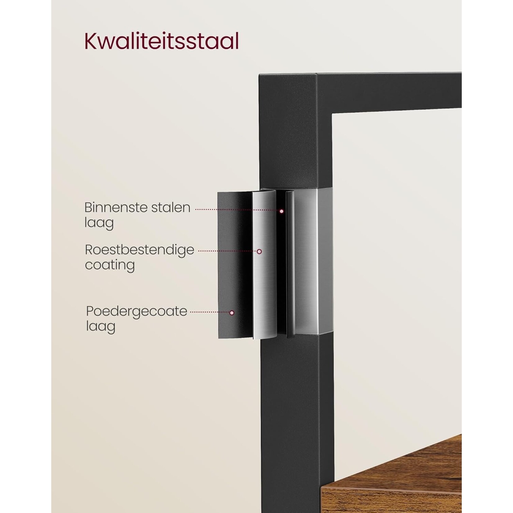 Bobbel Home Bobbel Home Industrial Bookcase 6 Compartments Open Shelf Vintage Brown-Black 120 × 33 × 80 cm