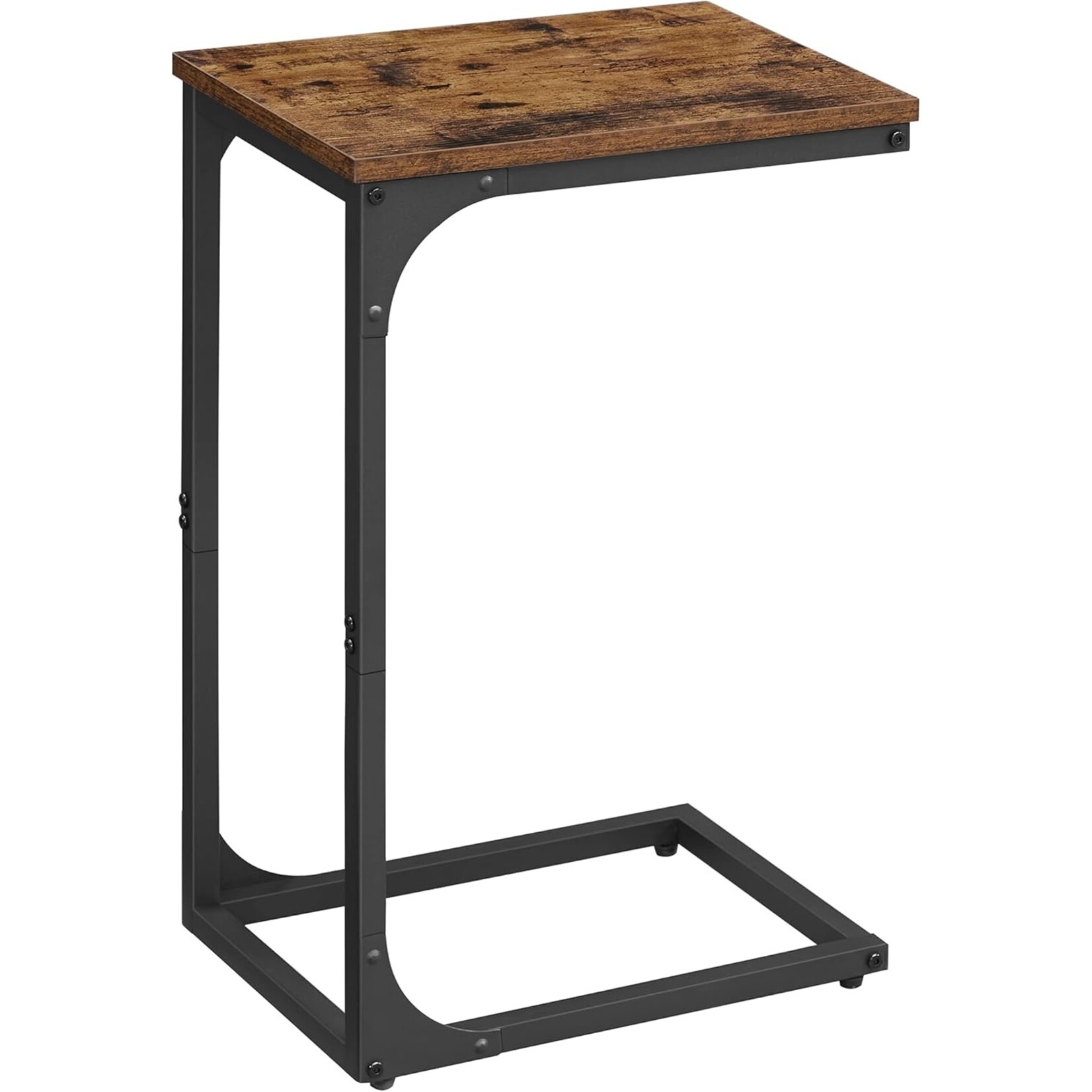 Bobbel Home Bobbel Home Industrial C-Shaped Side Table / Bedside Table Brown-Black 40 × 30 × 62 cm