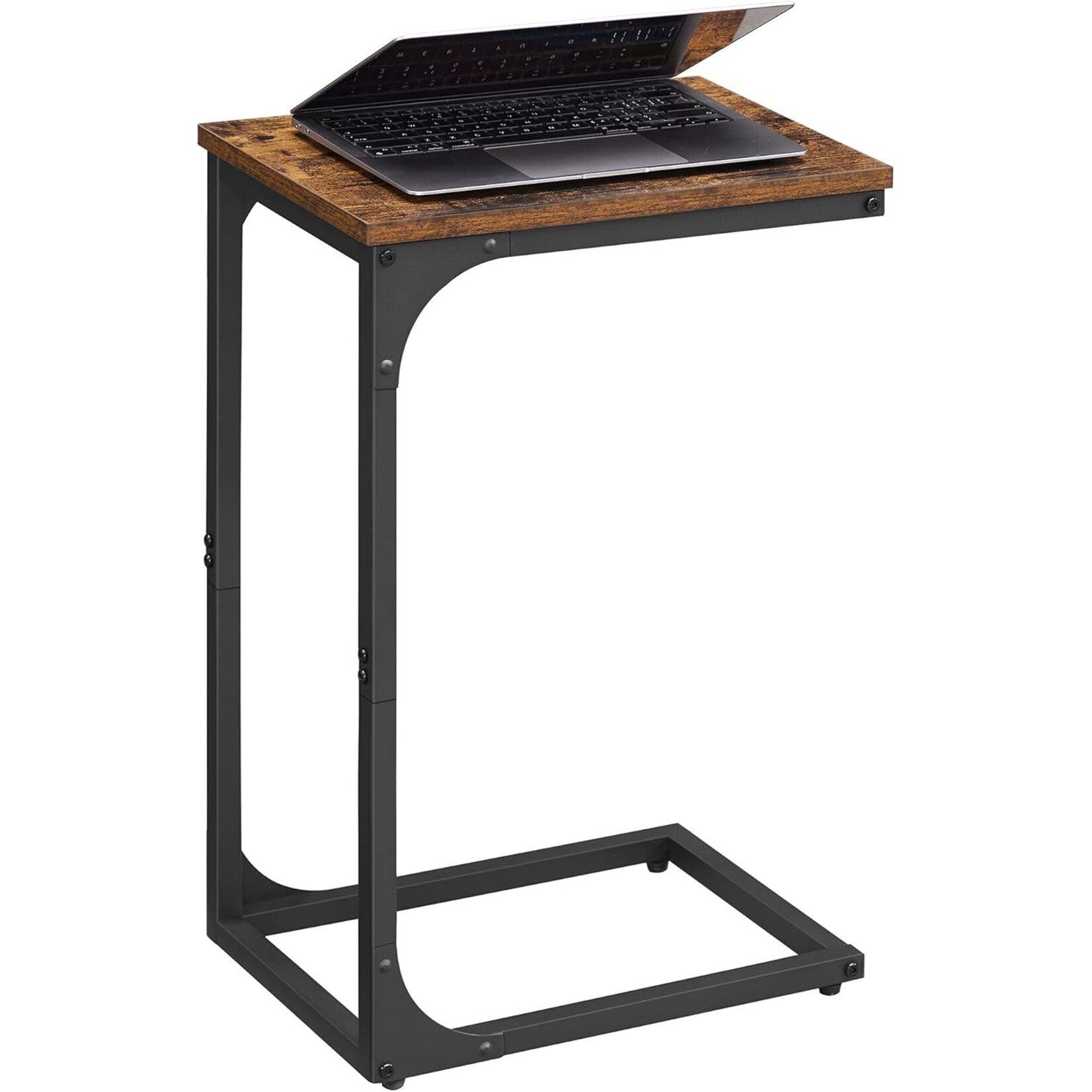 Bobbel Home Bobbel Home Industrial C-Shaped Side Table / Bedside Table Brown-Black 40 × 30 × 62 cm