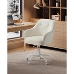 Bobbel Home Bobbel Home Thuisbureaustoel Draaistoel Verstelbaar Ademend Stof Comfort Beige