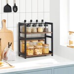 Bobbel Home Bobbel Home Kruidenrek Met 2 Planken – Bamboe Opbergrek Voor Keuken En Werkblad 42 × 18 × 43 cm