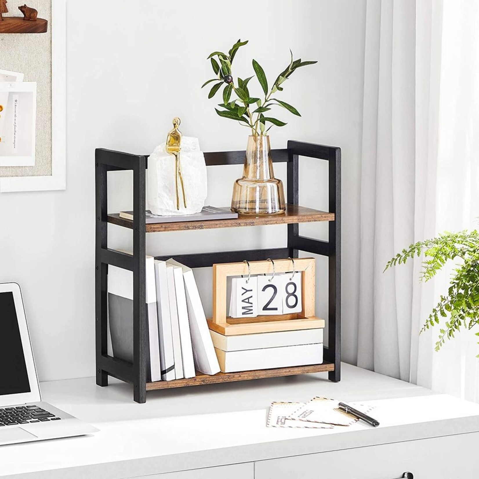 Bobbel Home Bobbel Home Kruidenrek Met 2 Planken – Bamboe Opbergrek Voor Keuken En Werkblad 42 × 18 × 43 cm